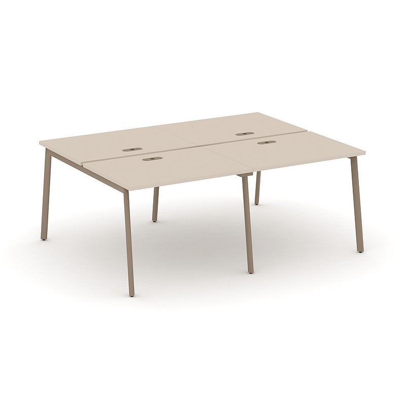 Мебель для персонала ESTETICA ES.D.RS-4.1-LP Раб.станция 4 места с лючком на плоскоовальной трубе