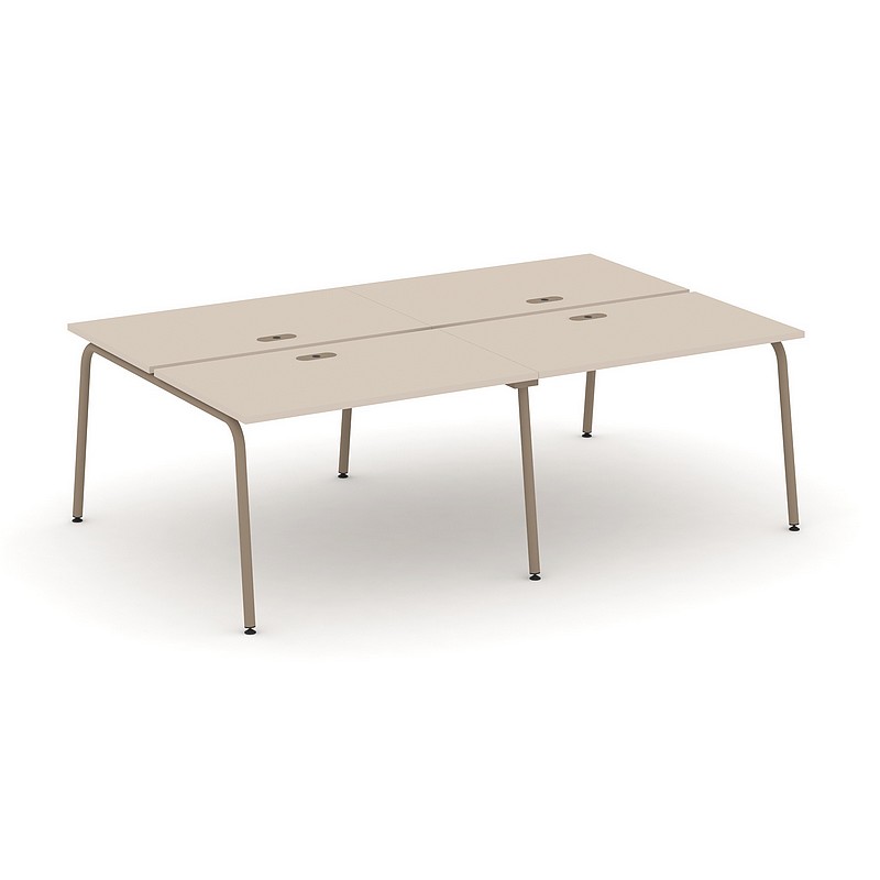 Мебель для персонала ESTETICA ES.D.RS-4.2-LK Раб.станция 4 места с лючком на круглой трубе