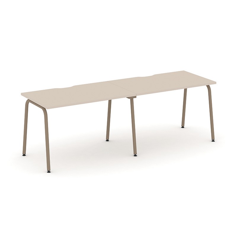 Мебель для персонала ESTETICA ES.RS-2.2-VK Раб.станция 2 места с вырезом на круглой трубе