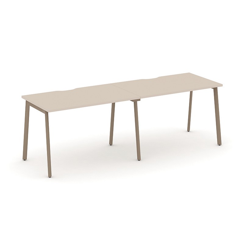 Мебель для персонала ESTETICA ES.RS-2.2.VP Раб.станция 2 места с вырезом на плоскоовальной трубе