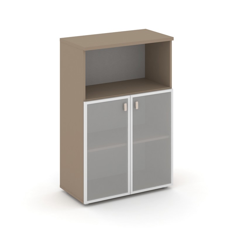 Мебель для персонала ESTETICA ES.ST-2.2R Шкаф средний со стеклом в раме