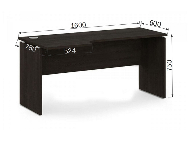 Мебель для персонала Vasanta V-36 Л Стол письменный (Левый)