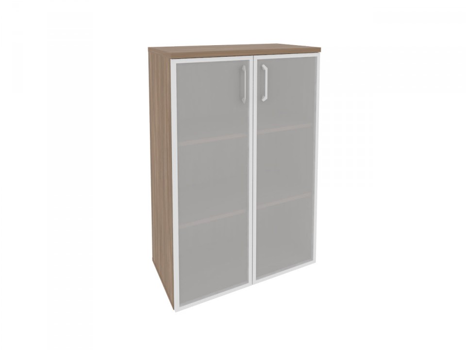 Офисная мебель ONIX O.ST-2.4R Шкаф средний широкий (2 средних фасада стекло в раме)