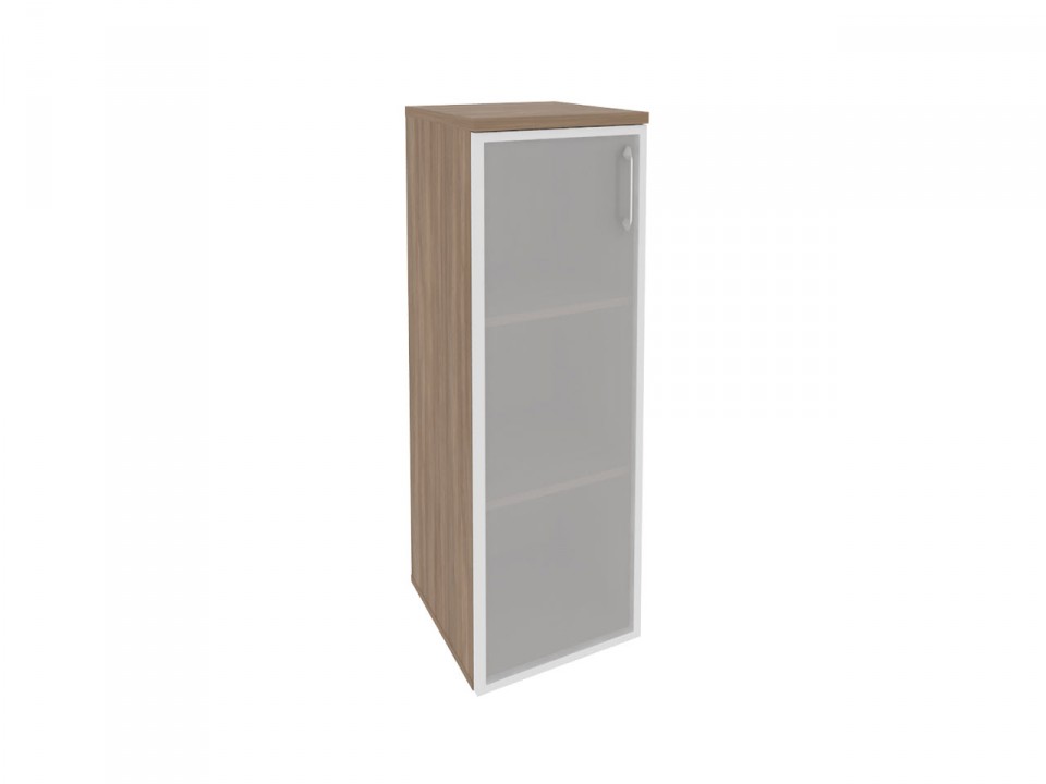Офисная мебель ONIX O.SU-2.4R(L/R) Шкаф средний узкий (1 средний фасад стекло в раме)
