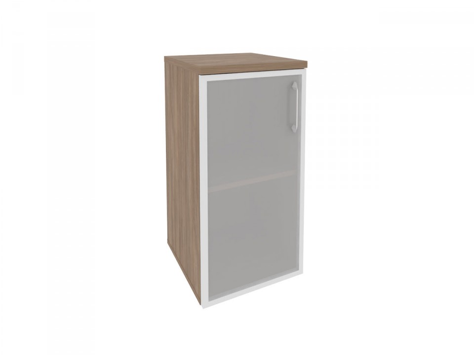 Офисная мебель ONIX O.SU-3.2R(L/R) Шкаф низкий узкий (1 низкий фасад стекло в раме)