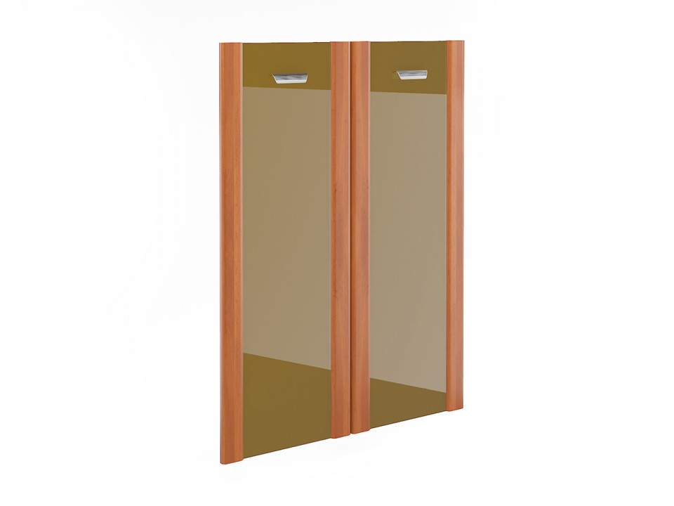 Кабинет премиум класса Сенат СТ-8.4 Дверь стекло в рамке МДФ к широким стеллажам (2шт)