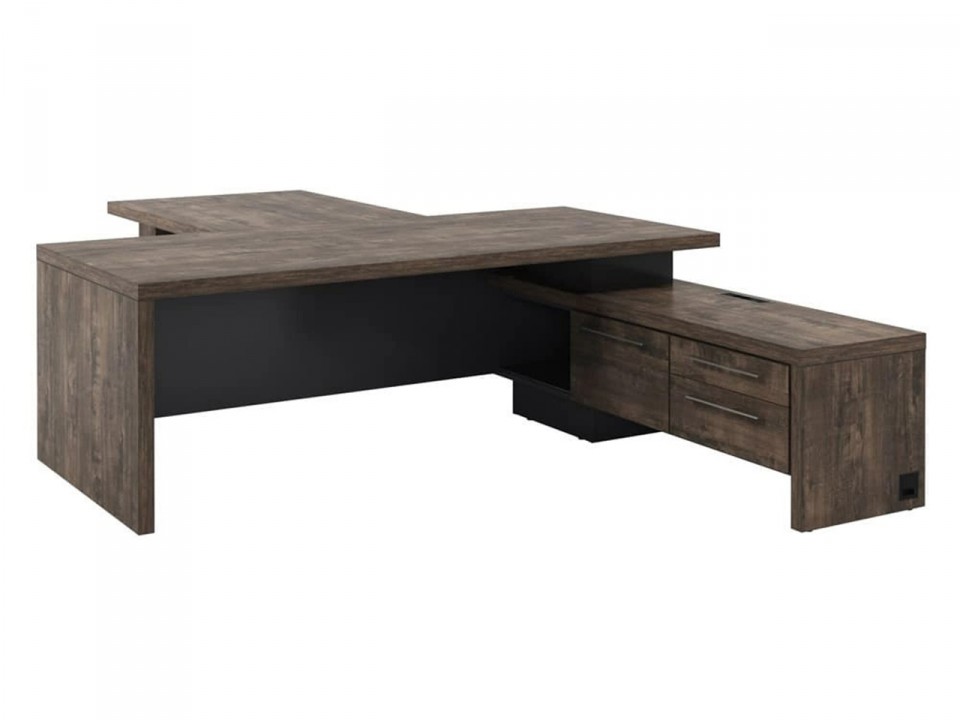 Кабинет руководителя Torston T-822пр.1000 (прав.) Стол руководителя с тумбой и бриф. с розеткой