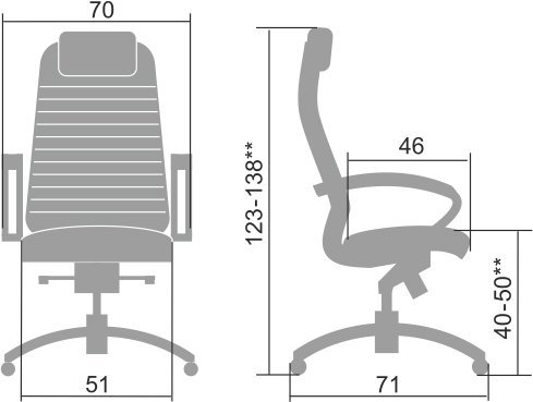 Кресло директора «SAMURAI KL-1.04» - вид 4