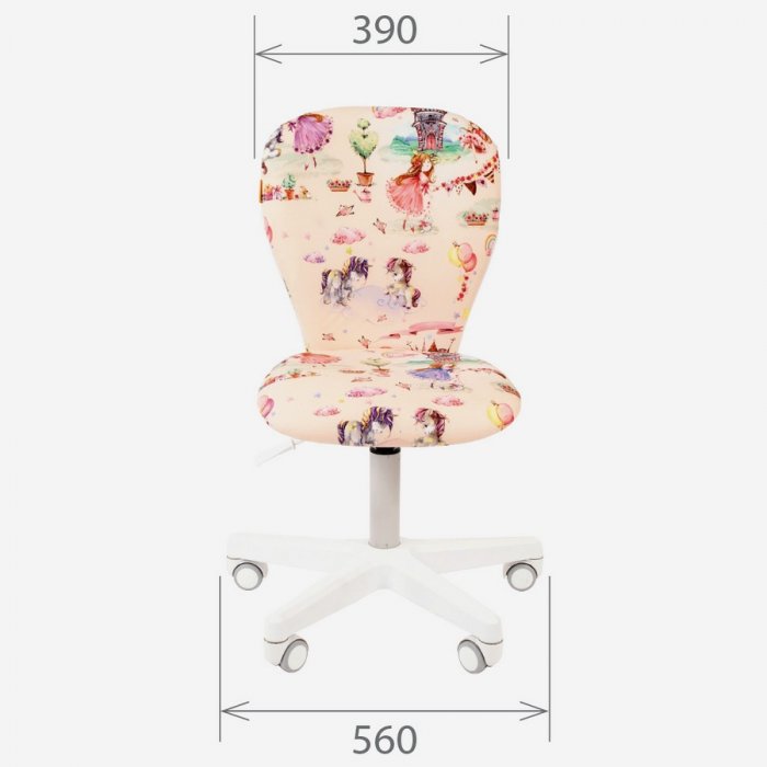 Кресло детское Chairman «Kids 105/white (ткань принцессы)» - вид 4