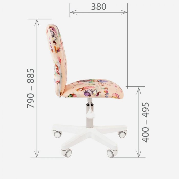 Кресло детское Chairman «Kids 105/white (ткань принцессы)» - вид 5